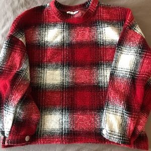 Zara Plaid Pullover Oversized Small